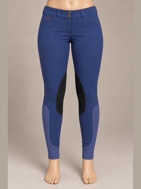 Piper by SmartPak Women’s 28R Navy Knee Patch Riding Breeches